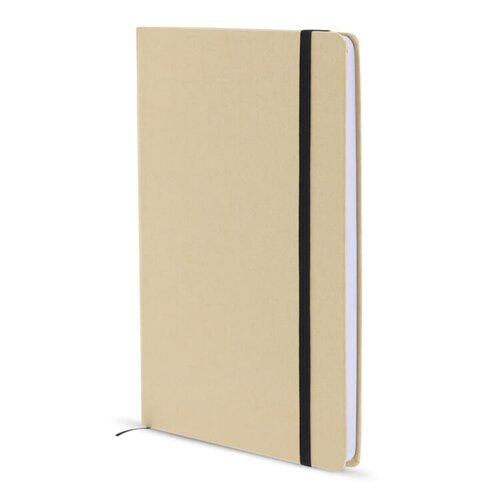 Compact notitieboek A6 met ronde hoeken, elastiek en leeslint – bedrukt relatiegeschenk voor dagelijks gebruik en zakelijke promoties