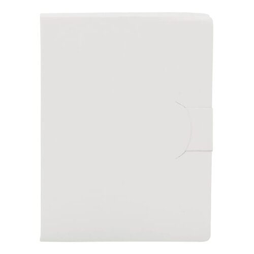 Compact notitieboek met memoblaadjes in kartonnen kaft – duurzaam bedrukt relatiegeschenk in bruin, zwart of wit voor dagelijks gebruik