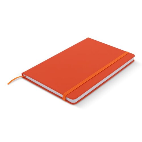 PU notitieboek A5 met puntraster – stijlvol bedrukt relatiegeschenk met elastiek en lint voor kantoor en creatieve toepassingen