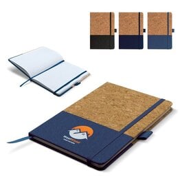 DéBlé kurk vegan notitieboek LT92529 bedrukt met logo
