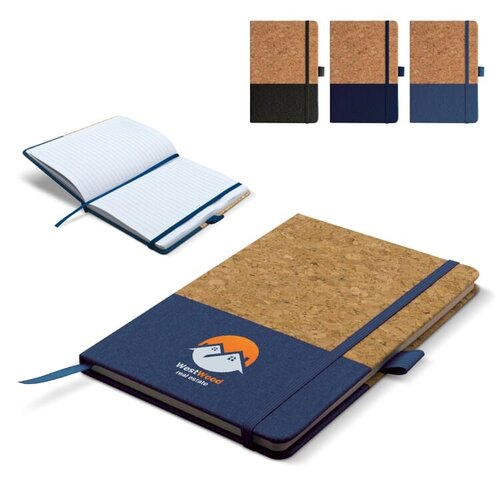 DéBlé kurk vegan notitieboek LT92529 bedrukt met logo