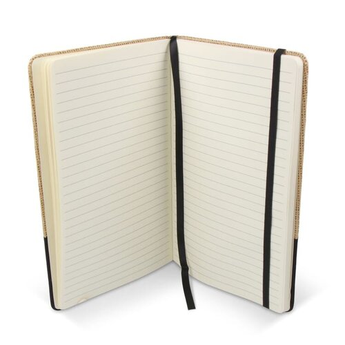 DéBlé jute notitieboek LT92077 bedrukt met logo
