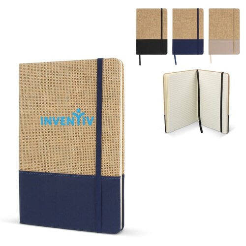DéBlé jute notitieboek LT92077 bedrukt met logo