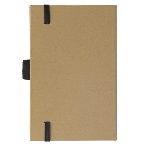 duurzaam notitieboek karton a6 met styluspen en logo – DeBle relatiegeschenk met elastische sluiting en 160 gelinieerde pagina’s voor bedrijven