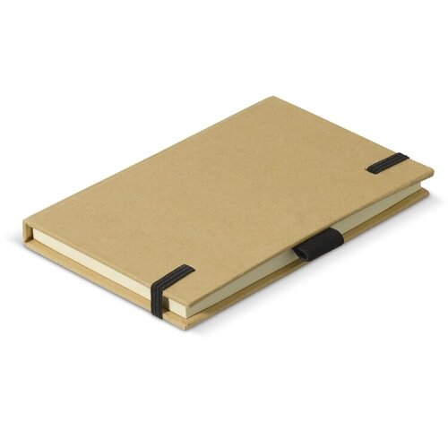 duurzaam notitieboek karton a6 met styluspen en logo – DeBle relatiegeschenk met elastische sluiting en 160 gelinieerde pagina’s voor bedrijven