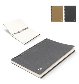 duurzaam notebook midi van gerecycled leer met logo – DeBle relatiegeschenk met luxe uitstraling en milieuvriendelijke afwerking voor bedrijven