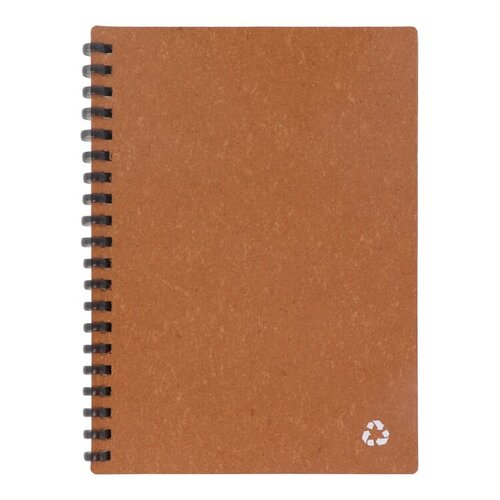 duurzaam notebook midi van gerecycled leer met logo – DeBle relatiegeschenk met luxe uitstraling en milieuvriendelijke afwerking voor bedrijven