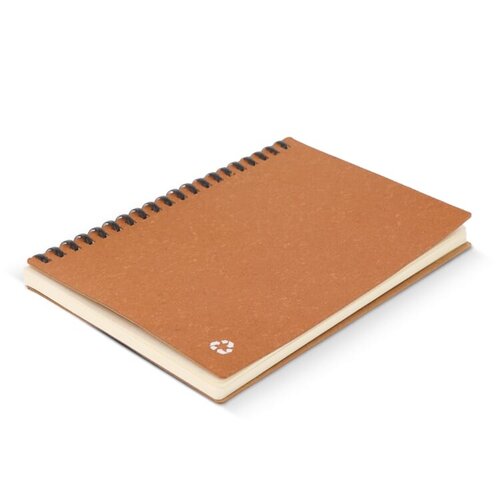 duurzaam notebook midi van gerecycled leer met logo – DeBle relatiegeschenk met luxe uitstraling en milieuvriendelijke afwerking voor bedrijven