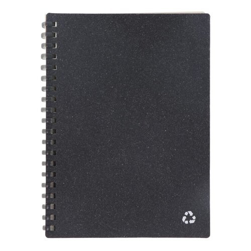 duurzaam notebook midi van gerecycled leer met logo – DeBle relatiegeschenk met luxe uitstraling en milieuvriendelijke afwerking voor bedrijven