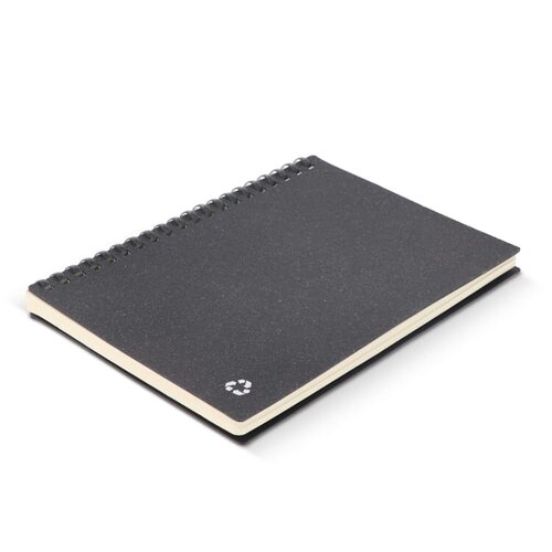 duurzaam notebook midi van gerecycled leer met logo – DeBle relatiegeschenk met luxe uitstraling en milieuvriendelijke afwerking voor bedrijven