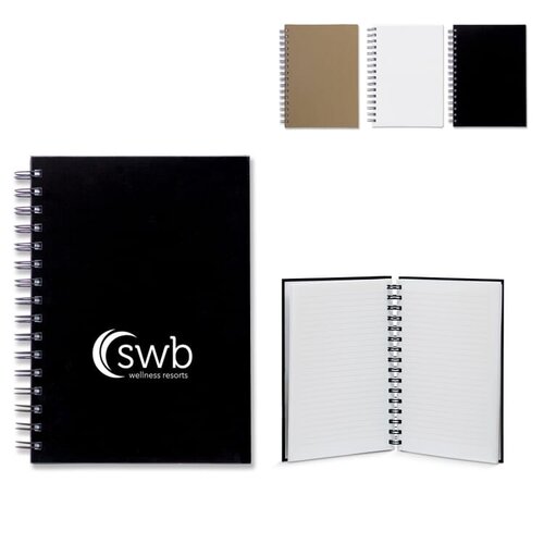 DéBlé vlakliggend spiraal notitieboek LT90894 bedrukt met logo