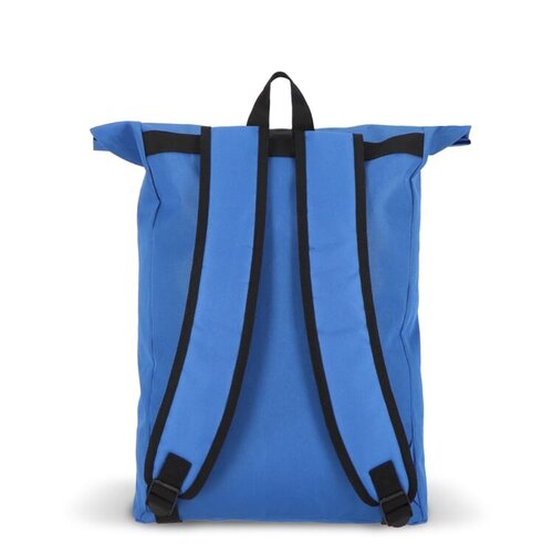R-PET 600D rolltop rugzak 20 liter – DeBle duurzame rugzak met logo van gerecycled PET, met voorvak, rolltop-sluiting en verstelbare schouderbanden voor bedrijven