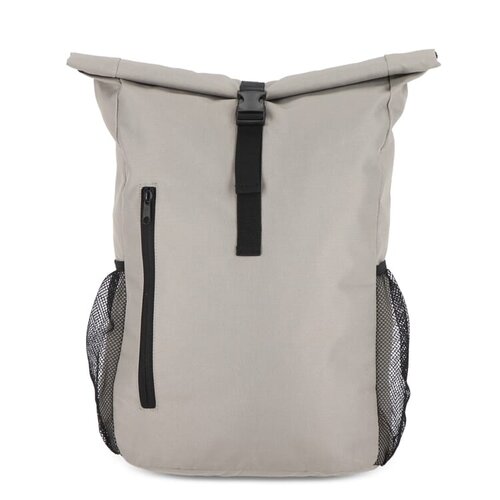 R-PET 600D rolltop fietsrugzak 20 liter – DeBle duurzame fietsrugzak van gerecycled PET met clips, rolltop-sluiting en afneembare schouderbanden voor bedrijven