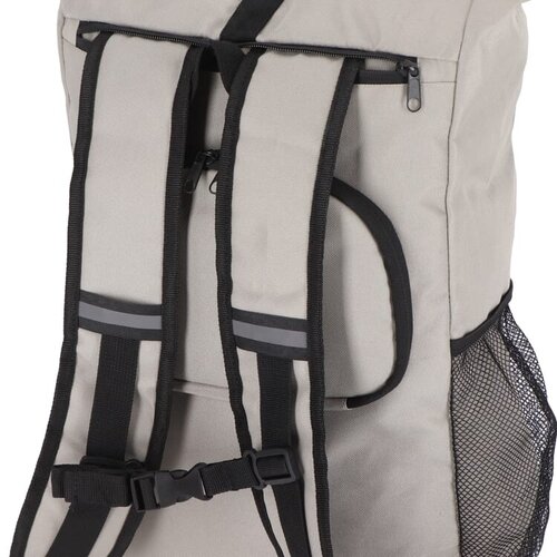 R-PET 600D rolltop fietsrugzak 20 liter – DeBle duurzame fietsrugzak van gerecycled PET met clips, rolltop-sluiting en afneembare schouderbanden voor bedrijven