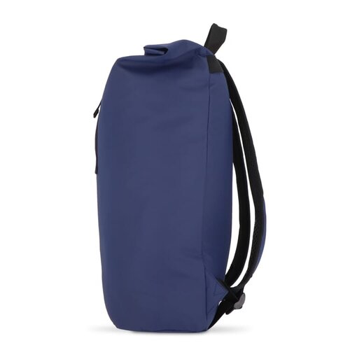 PU-gecoat R-PET 600D rolltop rugzak 20 liter – DeBle duurzame rugzak van gerecycled PET met PU-coating, laptopvak en reflecterende details voor bedrijven