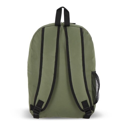 R-PET 600D Nevada rugzak 18 liter – DeBle duurzame rugzak van gerecycled PET met logo, reflecterende strip en gaas zijvak voor bedrijven