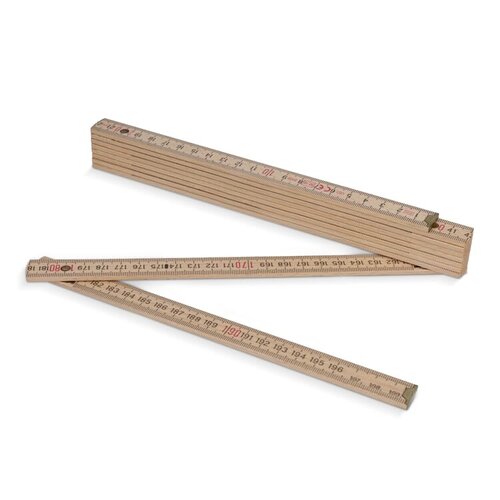 Houten duimstok 2 meter bedrukken met logo DeBle meetlat premium NL BE