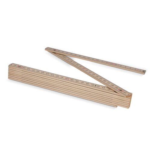 Houten duimstok 2 meter bedrukken met logo DeBle meetlat premium NL BE