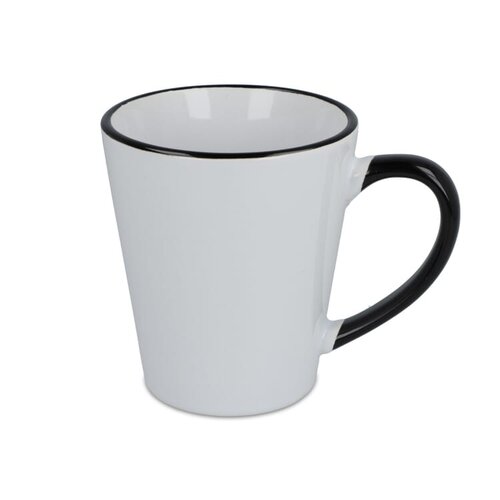 Sublimatie mok Melbourne 300 ml met gekleurde rand en logo bedrukken DeBle