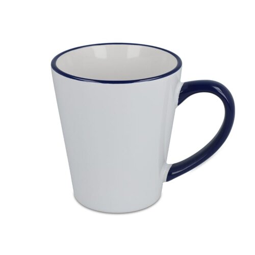 Sublimatie mok Melbourne 300 ml met gekleurde rand en logo bedrukken DeBle