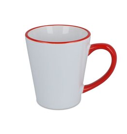 Sublimatie mok Melbourne 300 ml met gekleurde rand en logo bedrukken DeBle