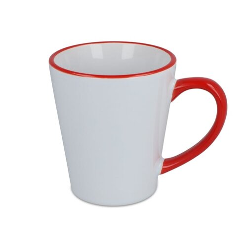 Sublimatie mok Melbourne 300 ml met gekleurde rand en logo bedrukken DeBle