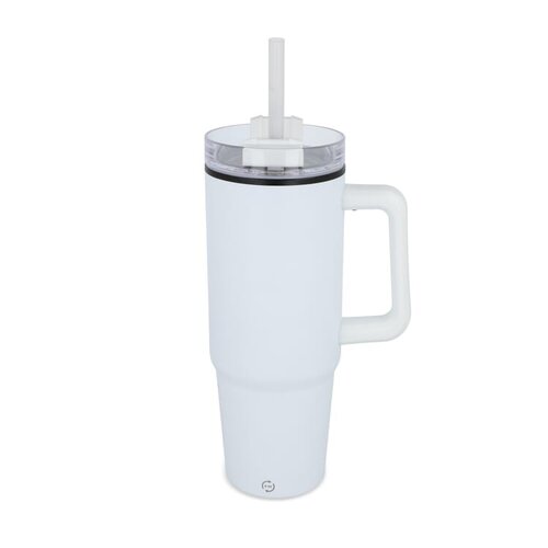 miami beker 800ml LT57004 DeBle geïsoleerde mok met handvat en rietje