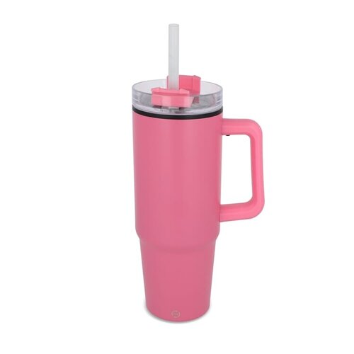 DeBle Miami Thermosbeker met Handvat en Rietje 800 ml LT57004 bedrukken met logo