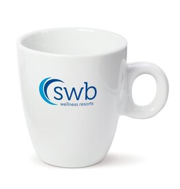 Porseleinen mok Geneve 200 ml met logo bedrukken DeBle