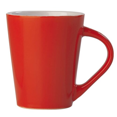 mok nice helderrood 270ml LT51431 DeBle rode aardewerken mok conisch design
