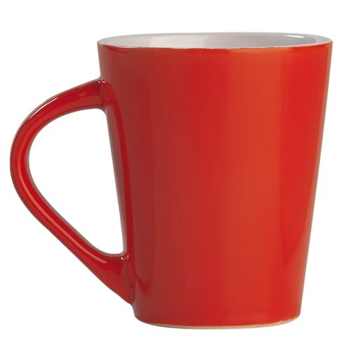 mok nice helderrood 270ml LT51431 DeBle rode aardewerken mok conisch design