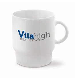 Porseleinen mok Satellite 250 ml met logo bedrukken DeBle