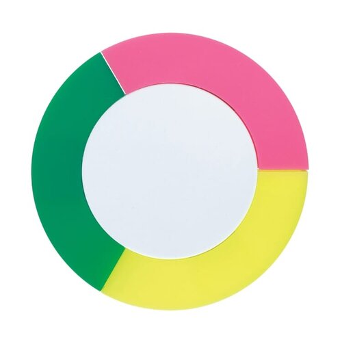 markeerstift puck LT81421 DeBle ronde driekleurige markeerstift met groot drukoppervlak