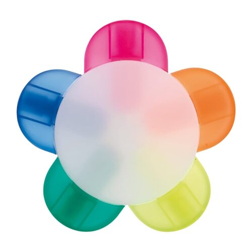 markeerstift bloem LT81401 DeBle vijfkleurige frosty markeerstift in bloemvorm