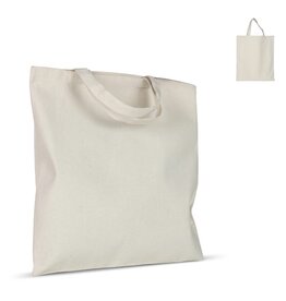 schoudertas katoen oeko-tex LT95257 DeBle duurzame katoenen schoudertas ecru met korte hengsels