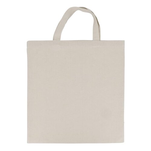 schoudertas katoen oeko-tex LT95257 DeBle duurzame katoenen schoudertas ecru met korte hengsels