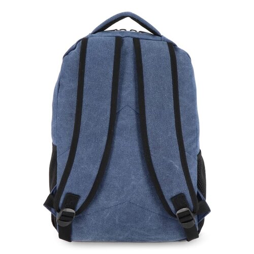 gerecycled katoenen canvas rugzak harper LT95297 DeBle duurzame rugzak met laptopvak en gerecyclede details