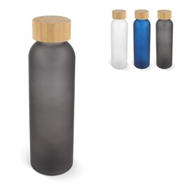glazen waterfles bamboe LT98849 DeBle duurzame 500ml glazen fles met bamboe dop