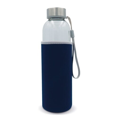 waterfles glas met sleeve LT98822 DeBle duurzame 500ml glazen drinkfles met beschermende sleeve en draagbandje