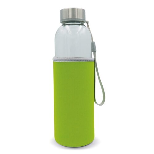 waterfles glas met sleeve LT98822 DeBle duurzame 500ml glazen drinkfles met beschermende sleeve en draagbandje