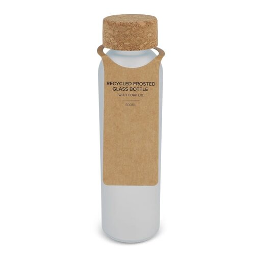 matglazen gerecycled fles LT98880 DeBle duurzame 500ml gerecyclede glazen fles met kurken dop