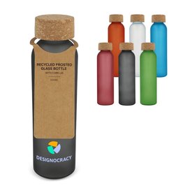 matglazen gerecycled fles LT98880 DeBle duurzame 500ml gerecyclede glazen fles met kurken dop