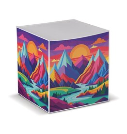 DeBle papierkubus 10x10x10cm LT91705 wit papier notitieblok B2B relatiegeschenk