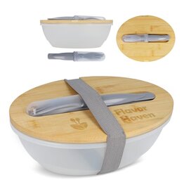 duurzame lunchbox met bestek LT90454 DeBle bamboe R-PP B2B