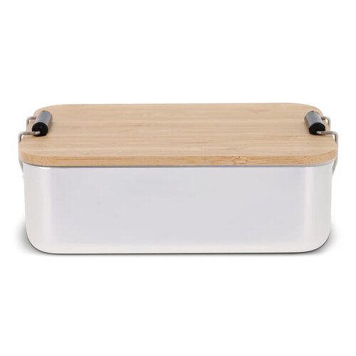 aluminium lunchbox met bamboe deksel LT90456 DeBle duurzaam B2B relatiegeschenk