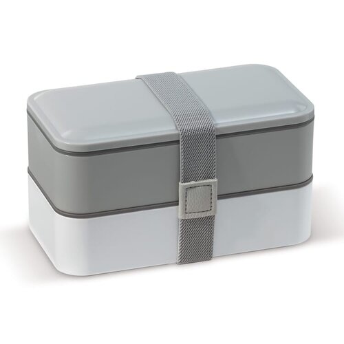 DeBle Bento lunchbox met bestek 1250 ml LT91107 bedrukt met logo voor meal-prep en dagelijks gebruik