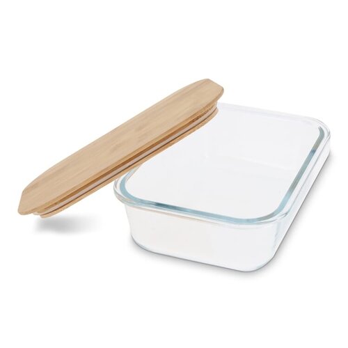 DeBle glazen lunchbox met bamboe deksel LT90457 bedrukt of gegraveerd met logo
