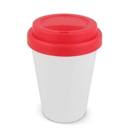 DeBle RPP koffiebeker wit 250 ml LT98867 duurzame koffiebeker met logo