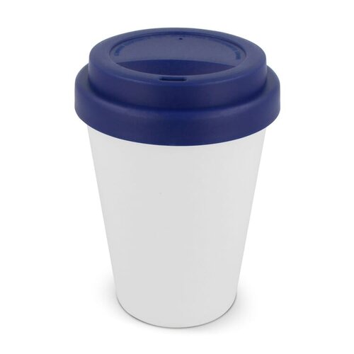DeBle RPP koffiebeker wit 250 ml LT98867 duurzame koffiebeker met logo