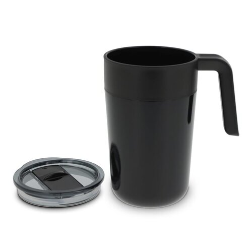 DeBle dubbelwandige koffiebeker 400 ml LT98834 duurzame dubbelwandige koffiebeker met logo